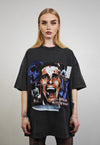 Psycho print tshirt vintage movie tee grunge horror top grey