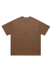 Surfer t-shirt tattoo print tee grunge sea top in brown