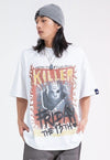 Killer print t-shirt Horror movie tee grunge top in white