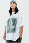 Lost slogan t-shirt shadow print tee graffiti top in Black