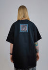 Bondage t-shirt S&M graffiti tee grunge paint top in black