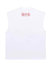 Dragon print sleeveless t-shirt retro tank top surfer vest