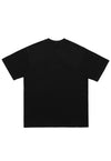 Tattoo print t-shirt Bonez slogan tee grunge top in black