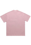 Pentagram heart t-shirt couple print tee love top in pink