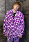 SKA check fleece coat handmade 2in1 Vans trench chess jacket