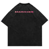 Ramstein t-shirt metal band top burning man print tee retro rock band jumper metalcore pullover in vintage grey