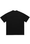 Punk print t-shirt gorpcore tee utility top in black