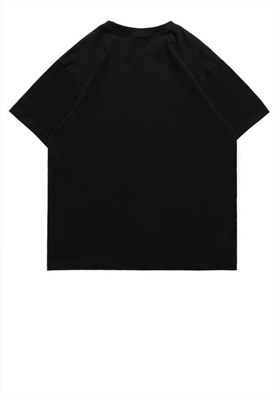 Basketball print t-shirt sports tee Denis Rodman top black