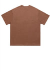 Metal band t-shirt metalcore tee rocker top in brown