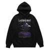 Cyber punk hoodie monster print pullover grunge raver top