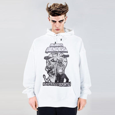 Graffiti hoodie pop art pullover raver top dark ages jumper