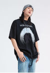 Aura print t-shirt Holy slogan tee Gothic grunge top black