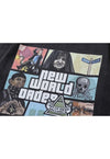 New world order t-shirt cartoon tee gangster top acid grey