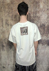 Bondage print tee BDSM Anime t-shirt vintage wash top white