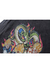 Anime t-shirt old dragon ball Z long tee retro top acid grey