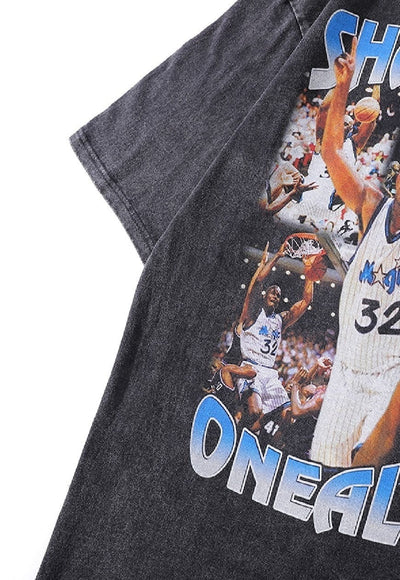 Shaquille O'Neal t-shirt basketball tee retro sports top
