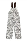 Punk dungarees graffiti print overalls jean playsuit white