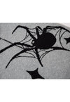 Spider sweater distressed grunge jumper ripped punk top grey