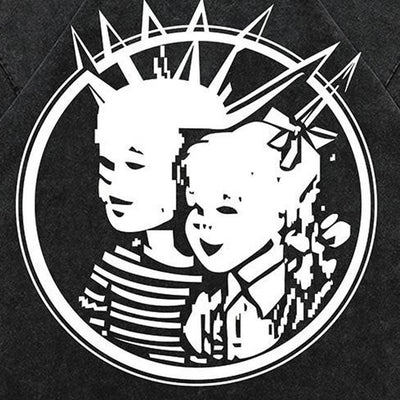 Punk kids t-shirt vintage wash anarchy top retro raver tee