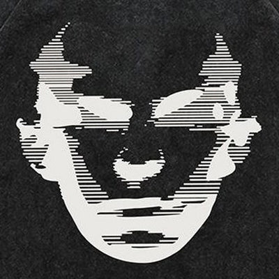 Cyberpunk tshirt creep print top vintage wash retro rave tee