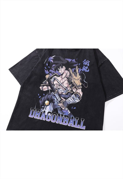 Anime t-shirt Japanese cartoon tee vintage Dragonball top