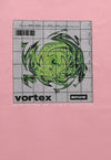 Vortex t-shirt science geek tee retro raver top pastel pink