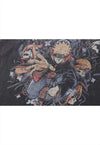 Anime t-shirt vintage Naruto poster tee Japanese top in grey