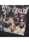Rapper print t-shirt Nelly tee hip-hop top in vintage grey