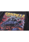 Dragon t-shirt Japanese cartoon tee Godzilla top acid grey