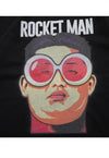 Rocket man t-shirt Korean tee Gangnam style top in orange