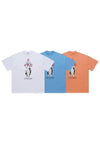 Saint print t-shirt Virgin Mary tee angel top in orange