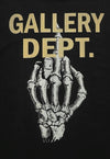 Skeleton hand t-shirt retro bones top grunge tee in black