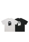 Balaclava t-shirt mask print tee grunge top in white