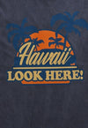 Hawaii t-shirt vintage poster print tee 90s retro top blue