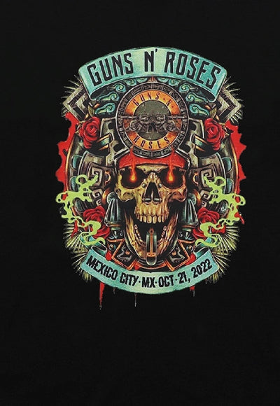 Retro t-shirt vintage poster print tee Guns roses top black