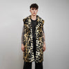 Brown leopard coat faux fur animal print trench spot pattern overcoat going out bomber detachable rock festival jacket cheetah peacoat