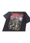 Singahell t-shirt death squad cartoon tee vintage wash top