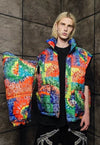 Bandanna bomber jacket handmade detachable paisley puffer