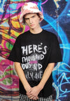 Street slogan t-shirt graffiti Hip-hop tee grunge rap top