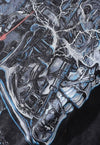 Robot t-shirt Y2K Terminator print tee hero top in acid grey