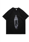 Innocent slogan t-shirt Virgin Mary tee saint print top grey