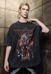 Anime t-shirt premium vintage wash Dragon ball tee in grey