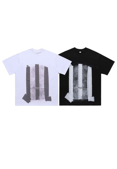 Paint splatter t-shirt graffiti tee grunge top in white