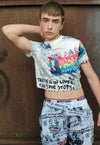 Pride crop top LGBT graffiti top loose fit gay rainbow tee