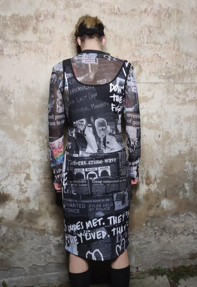 Pride midi sleeveless dress LGBT love long gay graffiti tee