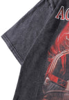 Kaka print t-shirt AC Milan tee retro football top in grey