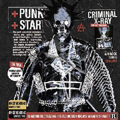 Punk print t-shirt skeleton top vintage wash jumper x-ray bones tee retro poster pullover in acid grey