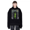 Alien hoodie grunge pullover premium punk jumper in white