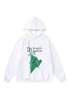 American hoodie statue of liberty print pullover rave jumper