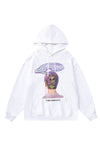 Raver hoodie skinhead pullover alien print top slogan jumper